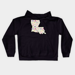 Louisiana Silhouette Florals Kids Hoodie